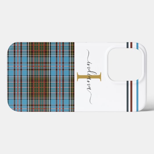 Plaid Monogram Script Clan Anderson Tartan Case-Mate iPhone Case (Achterkant (horizontaal))