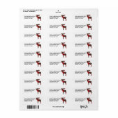Plaid Moose Return Address Label (Full Sheet)