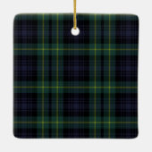  Plaid Navy Foto Kerst Keramisch Ornament (Achterkant)