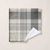Plaid Neutrals Beige, Grijze Blends Bad Handdoek (Wasdoekje)