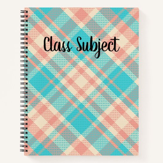  plaid notitieboek (Voorkant)