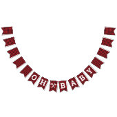 Plaid Oh Baby shower Bunting Banner (Alle)