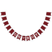 Plaid Oh Boy Baby shower Bunting Banner (Alle)