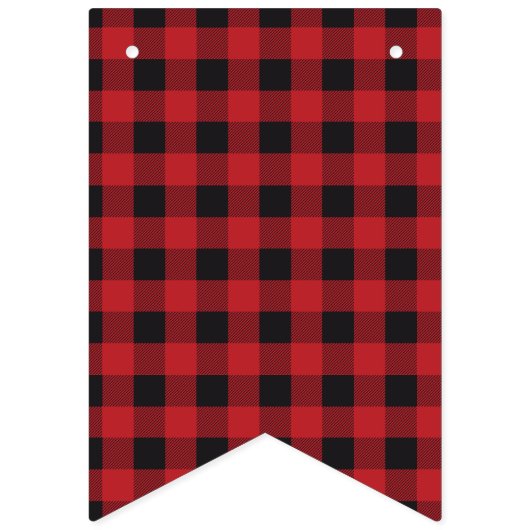 Plaid Oh Boy Baby shower Bunting Banner (Derde vlag)