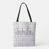 Plaid Oma Leven Tote Bag (Achterkant)
