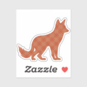 Plaid op Plaid Fox Sticker (Vel)