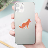 Plaid op Plaid Fox Sticker (Telefoon)