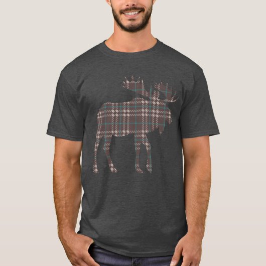 Plaid op Plaid Moose T-shirt (Voorkant)