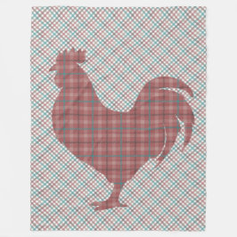 Plaid op Plaid Rooster Fleece Deken