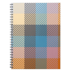 Plaid or tartan vintage abstract, home decor, back notitieboek
