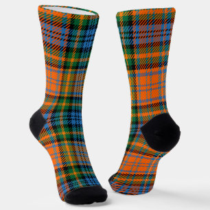 Plaid Oranje Groen Geruit Rustiek Felle Tartan Sokken