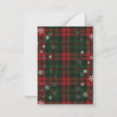 Plaid Palmboom Vakantie Vrolijk Kerstfeest Notitiekaartje (Achterkant)