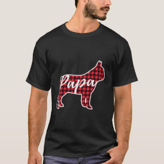 Plaid Papa Franse Bulldog hond Papa Buffalo Pyjama T-shirt