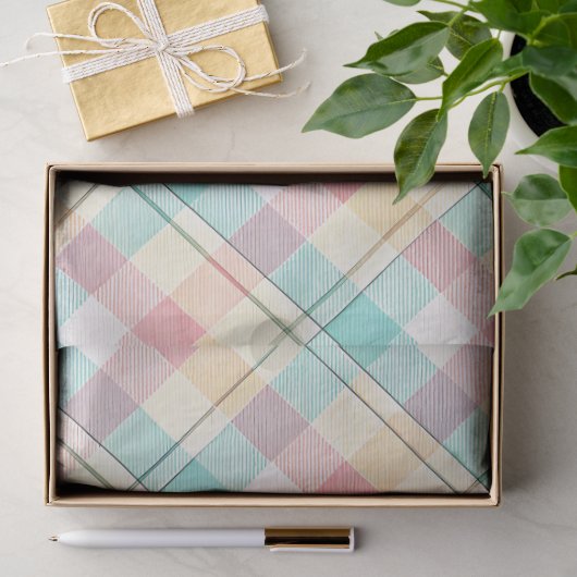 Plaid Pasenserie ontwerp #1 Tissuepapier (Geschenk)