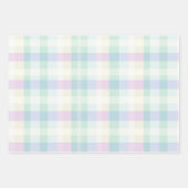  Plaid Pastel Roze Groen Geel Blauw Paars Inpakpapier Vel (Voorkant)