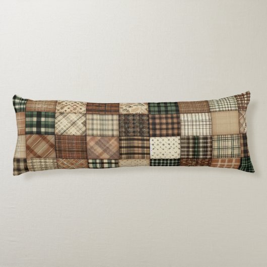 Plaid Patchwork Gezellig Lichaamskussen (Achterkant)