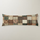 Plaid Patchwork Gezellig Lichaamskussen (Voorkant)