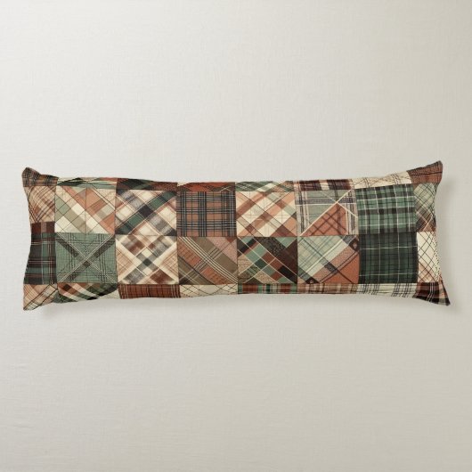 Plaid Patchwork Gezellig Lichaamskussen (Achterkant)