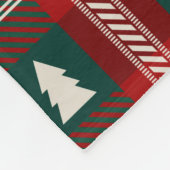 Plaid Patchwork kerstboom patroon Fleece Deken (Hoek)