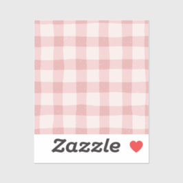  plaid patroon in roze Scrapbooking Sticker