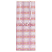 Plaid patroon ontwerper wijn cadeautas (Achterkant)