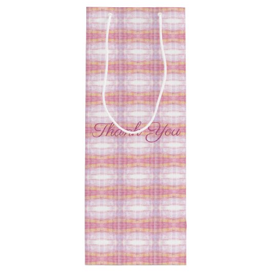 Plaid patroon ontwerper wijn cadeautas (Achterkant)