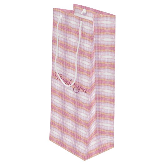 Plaid patroon ontwerper wijn cadeautas (Achterkant Gekanteld)