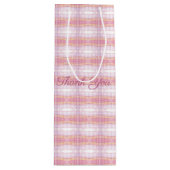 Plaid patroon ontwerper wijn cadeautas (Voorkant)