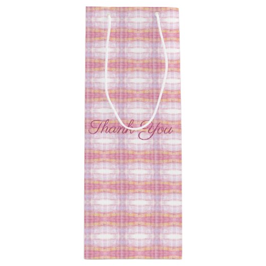 Plaid patroon ontwerper wijn cadeautas (Voorkant)