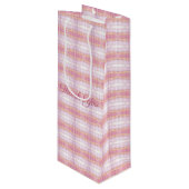 Plaid patroon ontwerper wijn cadeautas (Voorkant Gekanteld)