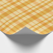 Plaid patroon van kampvuur cadeaupapier (Hoek)