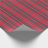 Plaid Patroon Vrolijk Kerst Verpakkingsdocument Cadeaupapier (Hoek)