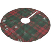 Plaid Pattern Christmas Feestdagen Kerstboom Rok (Gekanteld)
