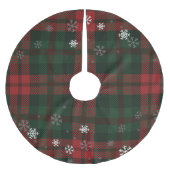 Plaid Pattern Christmas Feestdagen Kerstboom Rok (Voorkant)