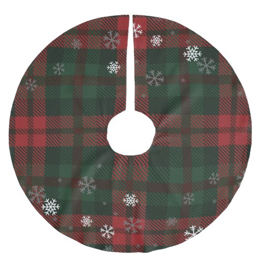 Plaid Pattern Christmas Feestdagen Kerstboom Rok (Voorkant)
