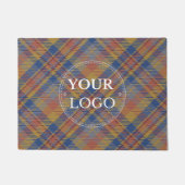 Plaid Pattern Modern Business Logo Promotional Deurmat (Voorkant)