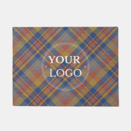 Plaid Pattern Modern Business Logo Promotional Deurmat