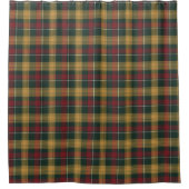 Plaid Pattern Shower Curtain - Green, Red, Douchegordijn (Voorkant)