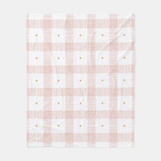 Plaid Pencil Strokes Fleece Deken (Voorkant)