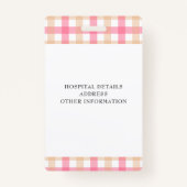 Plaid Pink Geregistreerd Verpleegkundige Logo Badge (Achterkant)