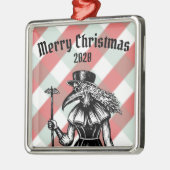 Plaid Plague Doctor Christmas Metalen Ornament (Links)