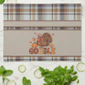 Plaid & Playful – Thanksgiving Turkey  Theedoek (Gevouwen)