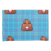 plaid poop emoji pillow hoesje kussenslopen (Voorkant-Rechts)
