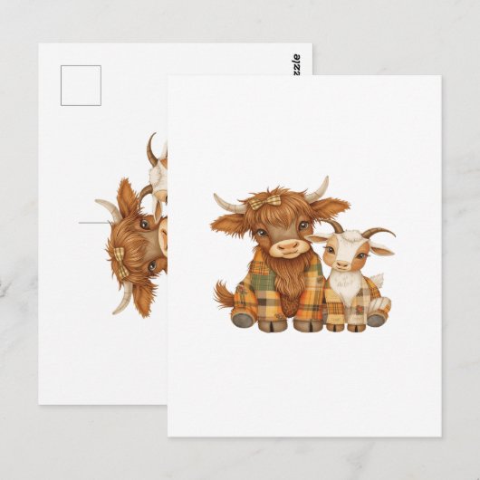 Plaid & Precious Pals Briefkaart (Voorkant / Achterkant)