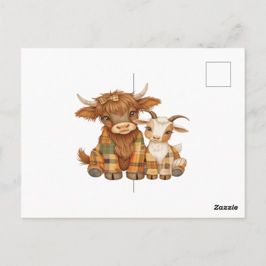 Plaid & Precious Pals Briefkaart (Achterkant)