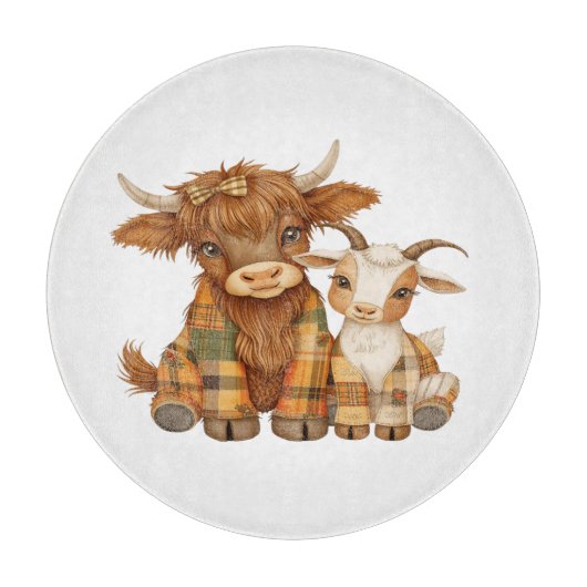 Plaid & Precious Pals Snijplank (Voorkant)