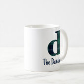 Plaid Print Kleine letter d Initiaal en naam Koffiemok (Voorkant rechts)