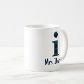 Plaid Print Kleine letter i Initiaal en naam Koffiemok (Voorkant rechts)