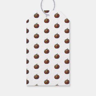 Plaid Pumpkin Halloween Gift Tag Cadeaulabel