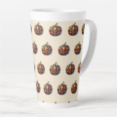 Plaid Pumpkin Halloween Latte Coffee Mug Mok (Rechterhoek)